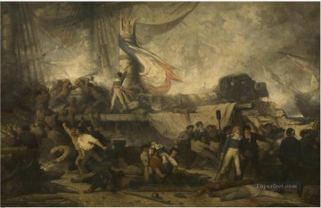 Buque de guerra Painting - Hendrik Frans Schaefels Las Algeciras en la Batalla de Trafalgar Batallas Navales